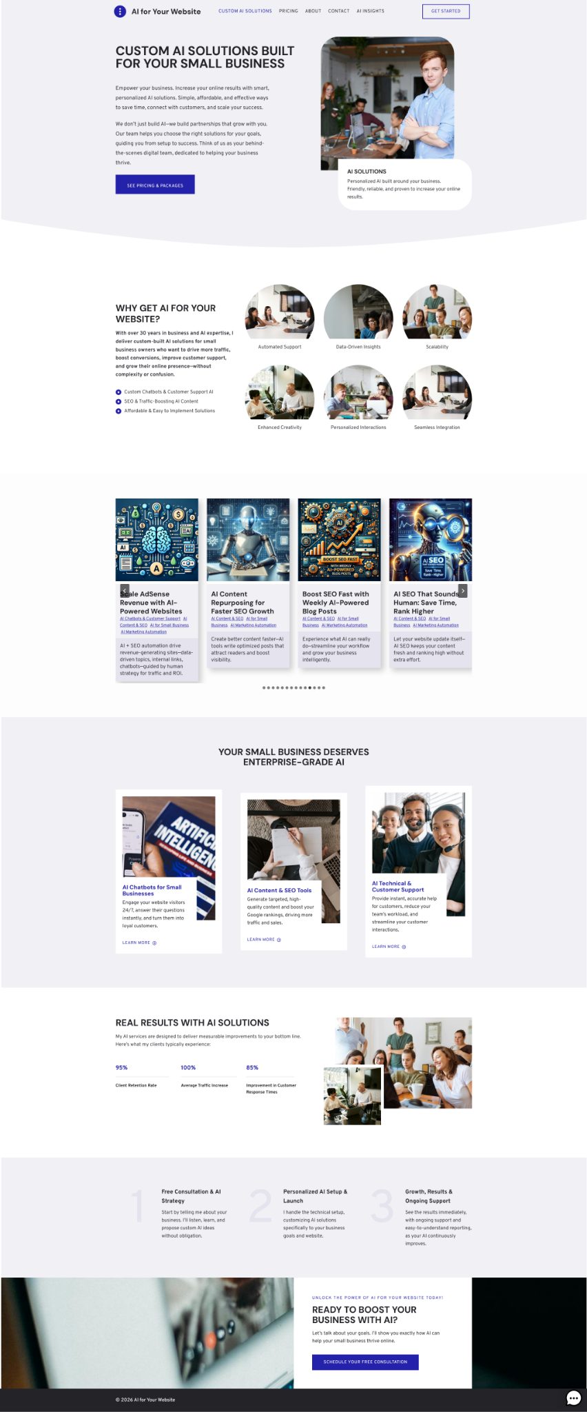 AI for Your Website screenshot