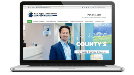 Blue Apple Dental Group Website Design, SEO, Google Search & Display Ads