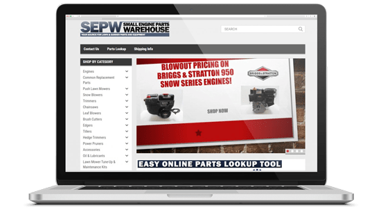 Small Engine Parts Warehouse SEO, Google Ads & Social Media Marketing